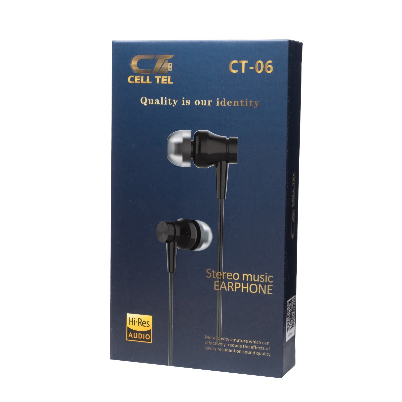 سماعة أذن ستيريو من سل تل، لون أسود - CT-06 سماعة أذن ستيريو من سل تل، لون أسود - CT-06